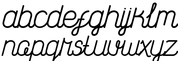 Brownice Italic Font LOWERCASE