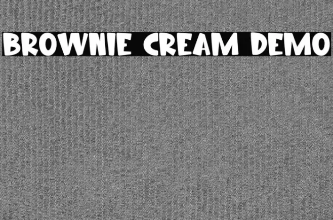 Brownie Cream Demo Font examples