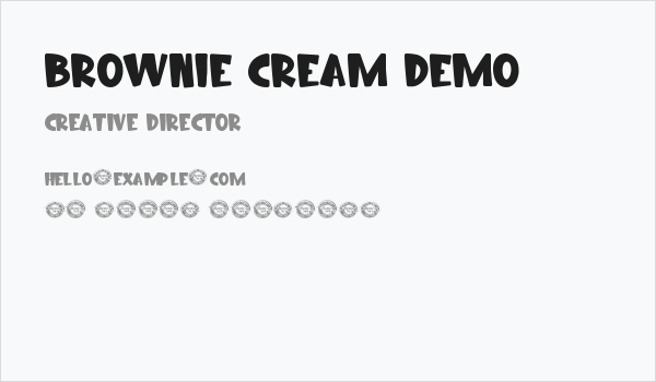 Brownie Cream Demo Business Card