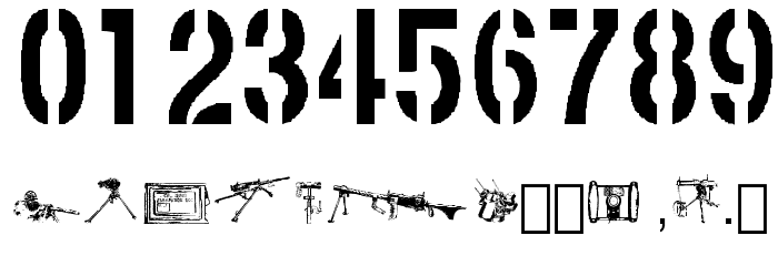 Browning フォント その他の文字