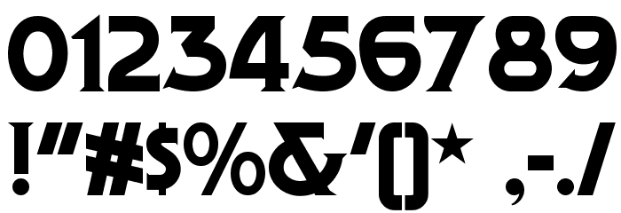 Brownwood NF Font OTHER CHARS
