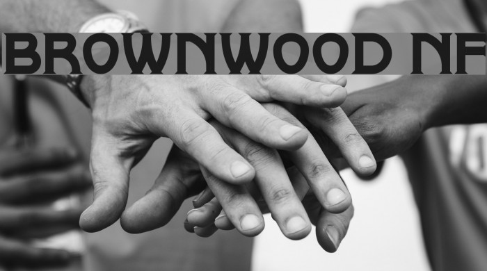 Brownwood NF Font examples