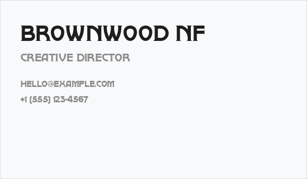 Brownwood NF Business Card