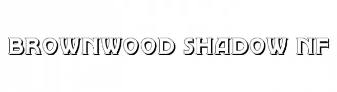 Brownwood Shadow NF  Скачать бесплатные шрифты
