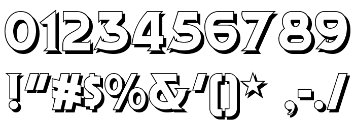 Brownwood Shadow NF Font OTHER CHARS