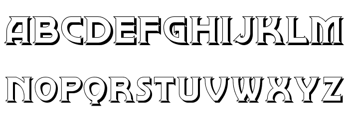 Brownwood Shadow NF Font LOWERCASE