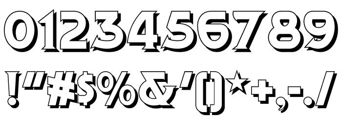 BrownwoodNFShadow Font OTHER CHARS