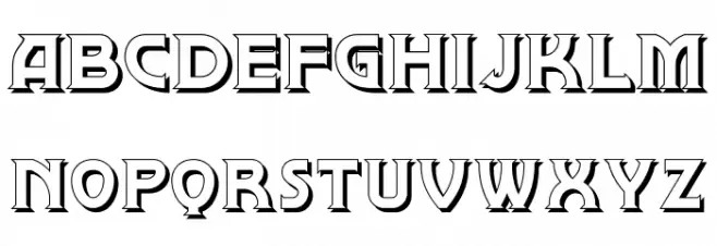 BrownwoodNFShadow Schriftart Groß