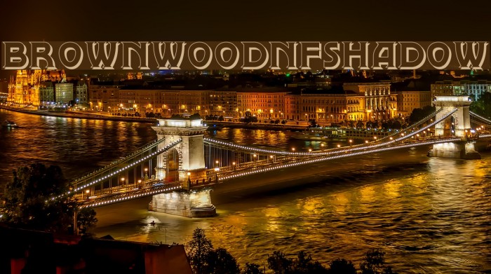 BrownwoodNFShadow Font examples