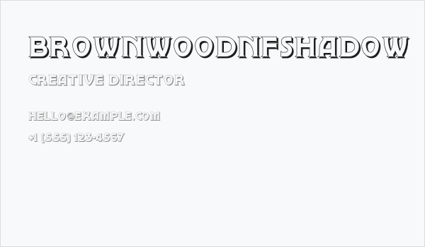 BrownwoodNFShadow Business Card