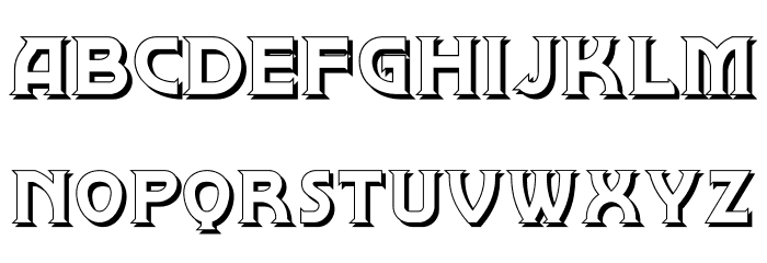 BrownwoodNFShadow Font LOWERCASE
