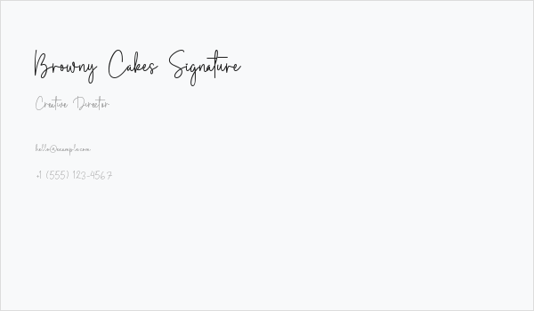 Browny Cakes Signature Business Card