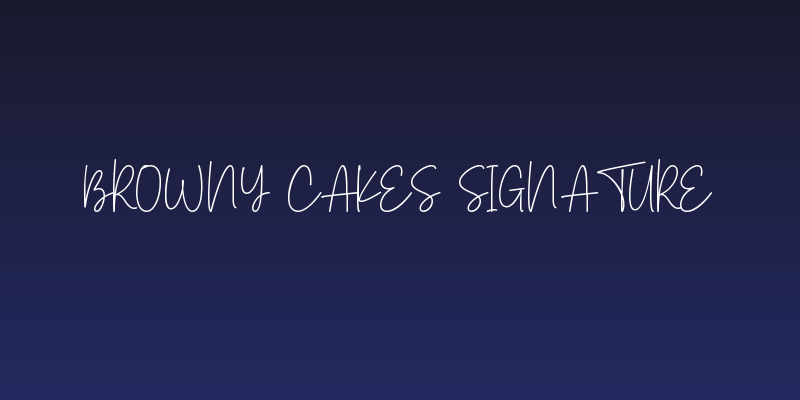 Browny Cakes Signature Social Header