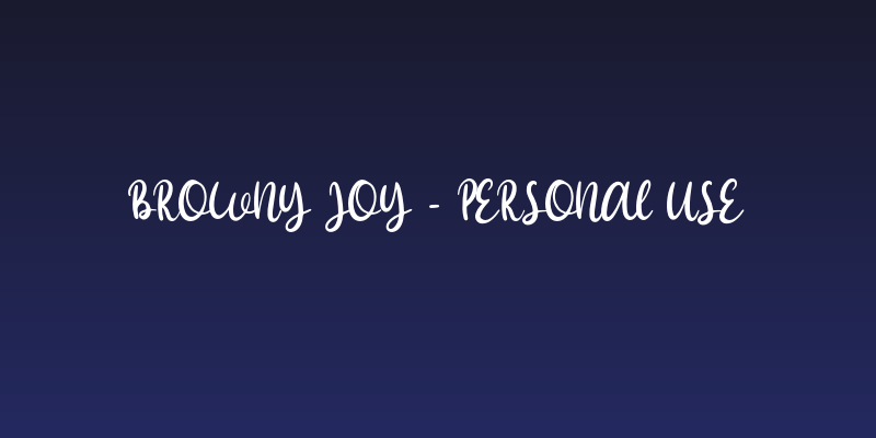 Browny Joy - Personal Use Social Header