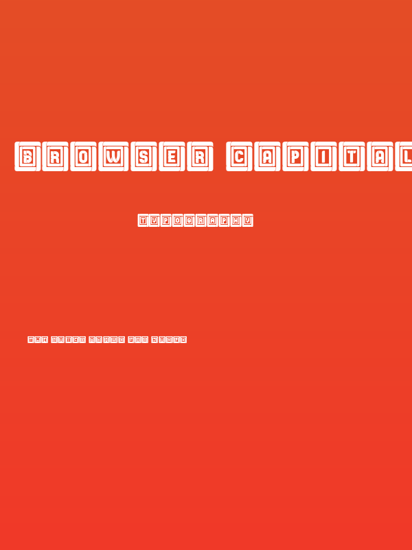 Browser Capitals Regular Poster