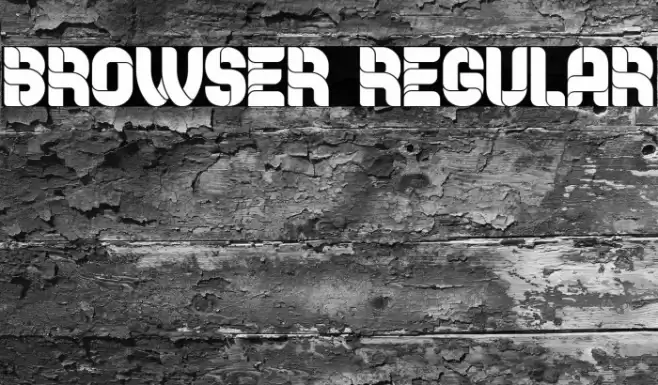 Browser Regular Font examples