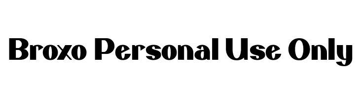 Broxo Personal Use Only  フリーフォントのダウンロード