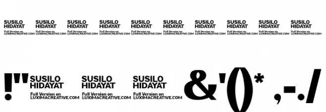 Broxo Personal Use Only Font OTHER CHARS