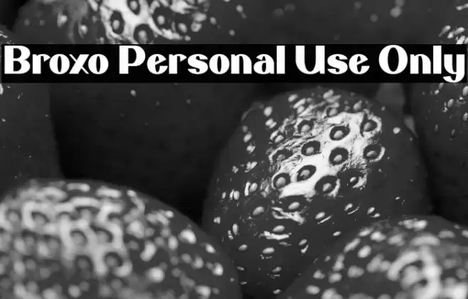 Broxo Personal Use Only Font examples