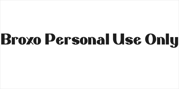 Broxo Personal Use Only Logo