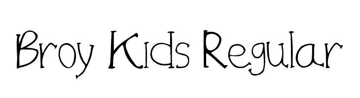 Broy Kids Regular  font caratteri gratis