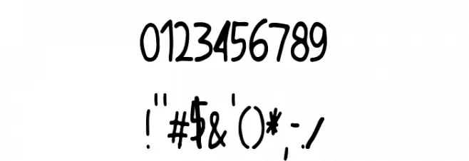 Broy Kids Regular Font OTHER CHARS