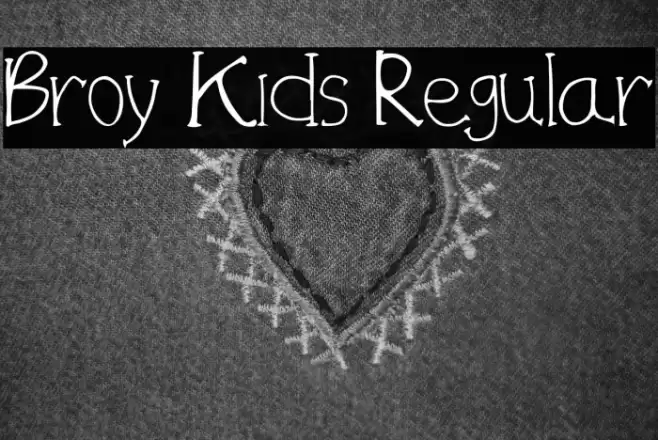 Broy Kids Regular Font examples
