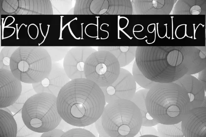 Broy Kids Regular Font examples