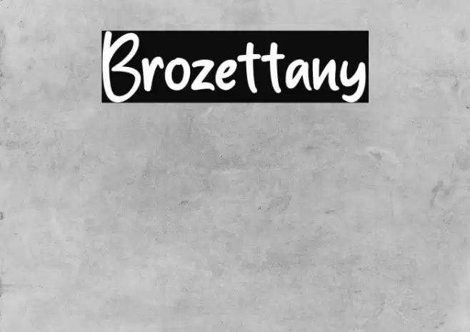 Brozettany Font examples