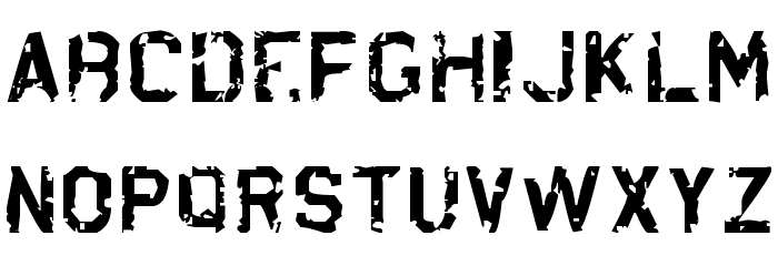 Brrb Rloadt. Font LOWERCASE