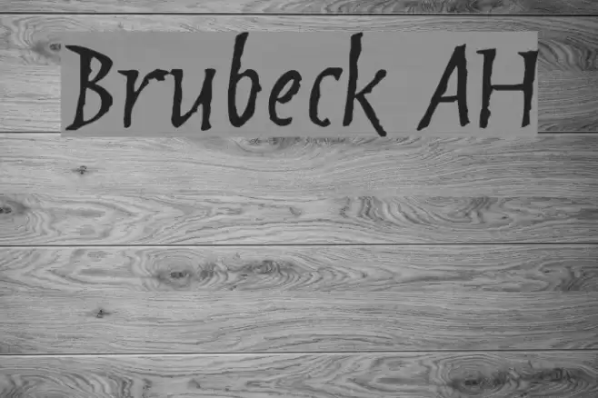 Brubeck AH Font examples