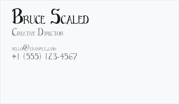 Bruce Scaled Business Card
