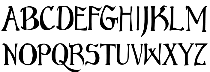 Bruce Scaled Font LOWERCASE