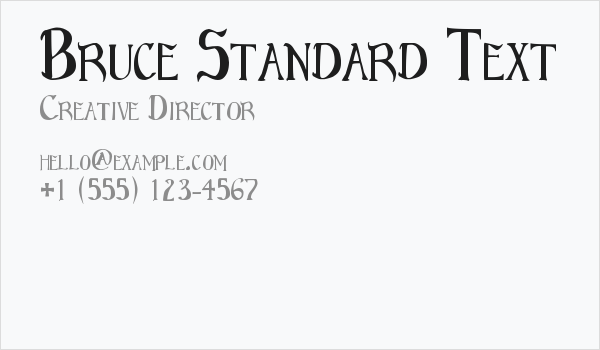 Bruce Standard Text Business Card