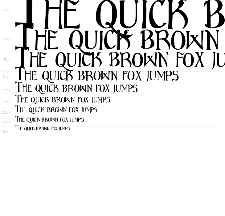 Bruce Standard Text Waterfall