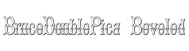 BruceDoublePica Beveled Font