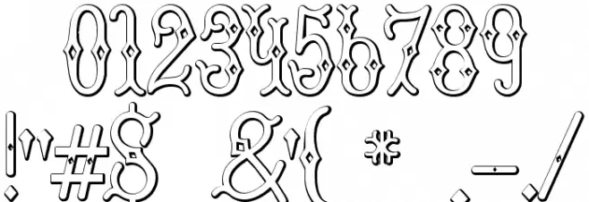 BruceDoublePica Beveled Font OTHER CHARS