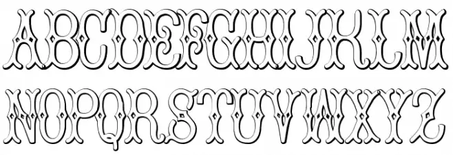 BruceDoublePica Beveled Polices MAJUSCULES