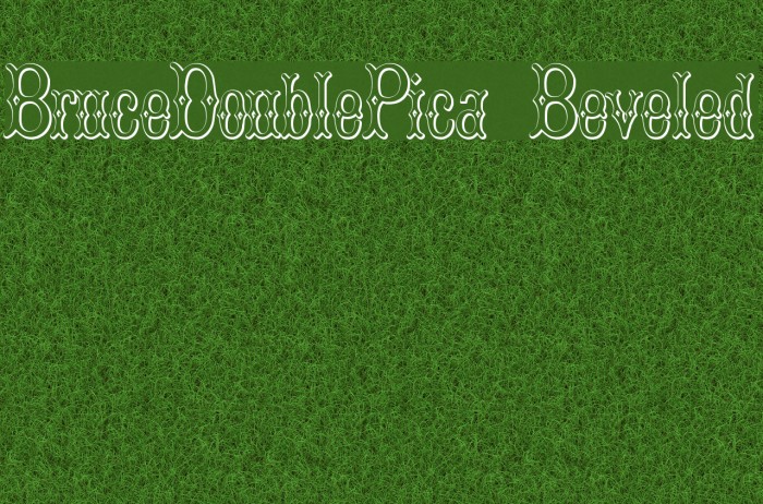 BruceDoublePica Beveled Font examples