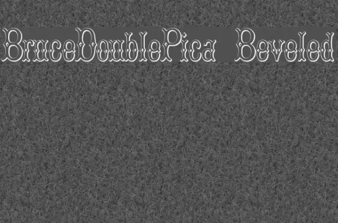 BruceDoublePica Beveled Font examples
