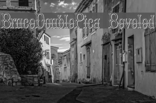 BruceDoublePica Beveled Font examples