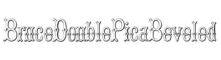 BruceDoublePicaBeveled  Frei Schriftart Herunterladen