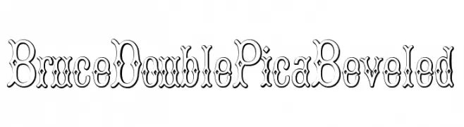 BruceDoublePicaBeveled  免费字体下载