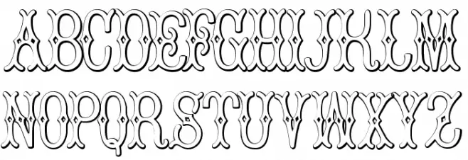 BruceDoublePicaBeveled Schriftart Groß