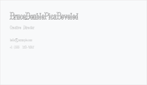 BruceDoublePicaBeveled Business Card