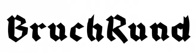 BruchRund  Frei Schriftart Herunterladen