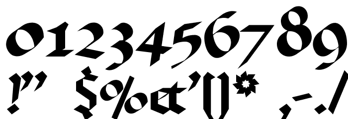 BruchschriftMK Font OTHER CHARS