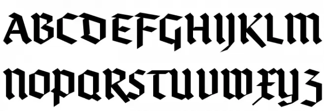 BruchschriftMK Caratteri MAIUSCOLE