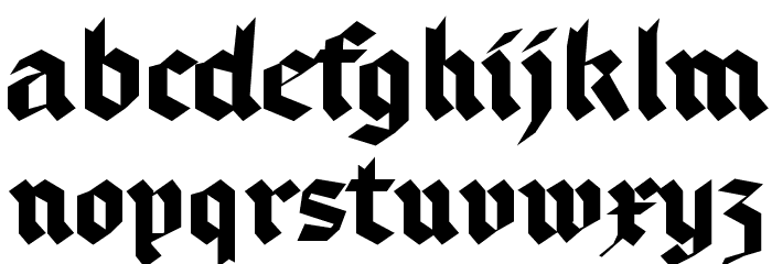 BruchschriftMK Font LOWERCASE