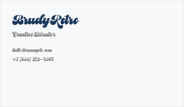 BrudyRetro Business Card